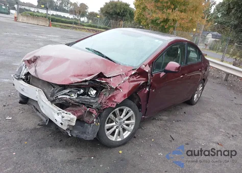 2012 Honda Civic Ex z USA, uszkodzony, nr VIN 19XFB2F89CE326100